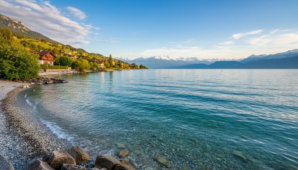 Le Lac Léman : joyau naturel à la frontière entre la France et la Suisse