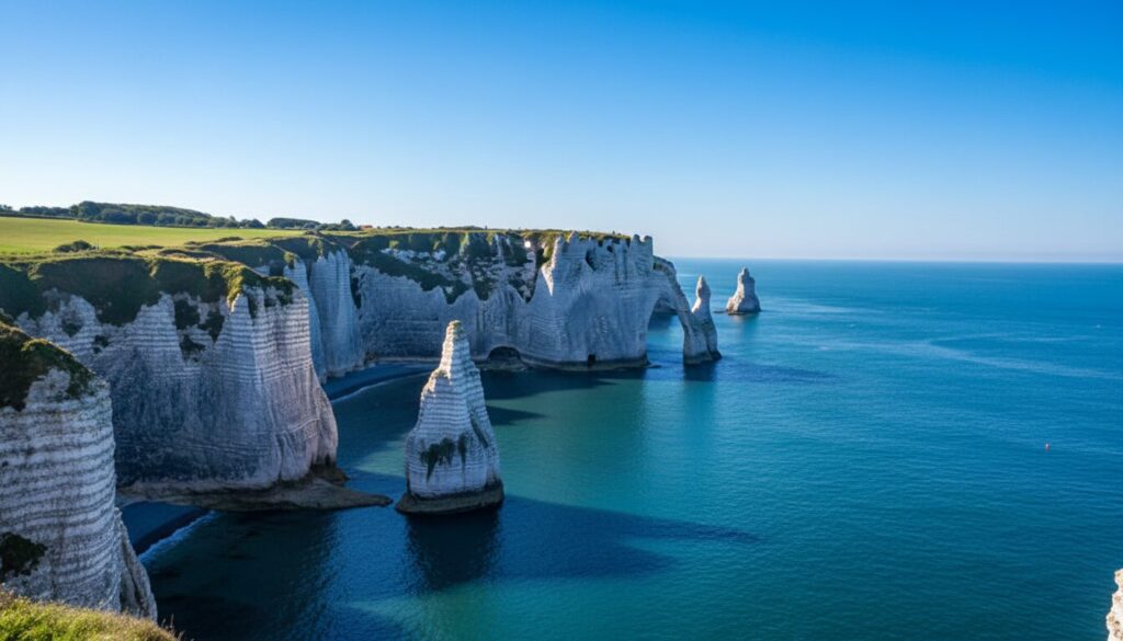 À la découverte des majestueuses falaises d’Étretat : joyau naturel de la Normandie